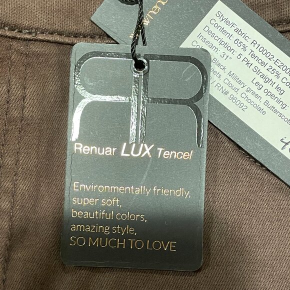 NWT Renuar Saddle Brown Chinos/Pants - Size 8 - Picture 2 of 6